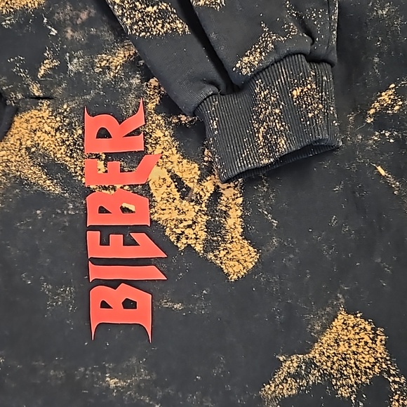 Justin Bieber H & M Purpose Tour bleachy graphic sweatshirt see photos large - Picture 2 of 10
